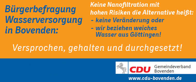 CDU Wasserversorung