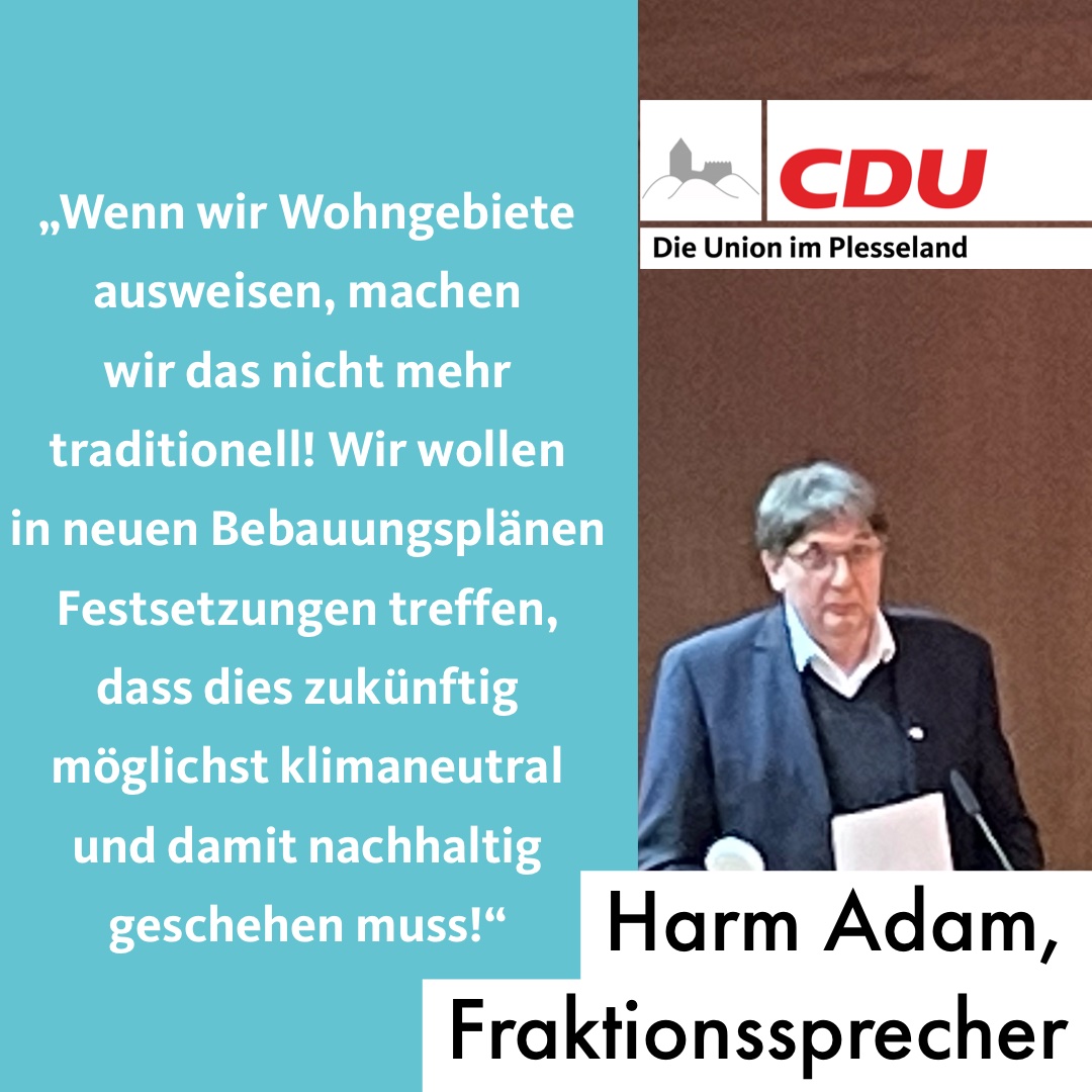 (Vorsitzender CDU-Gemeindefraktion, Harm Adam)